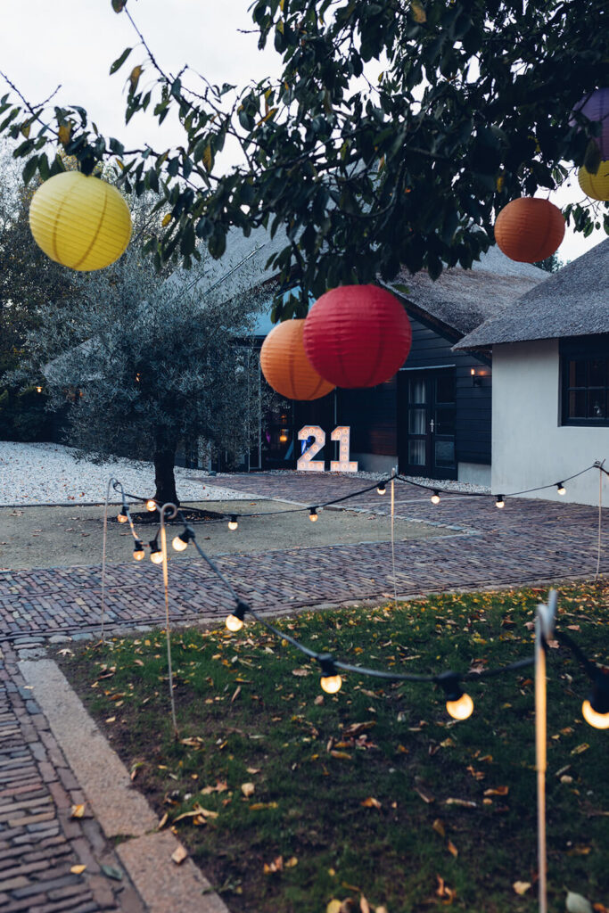 21 lichtcijfers buiten